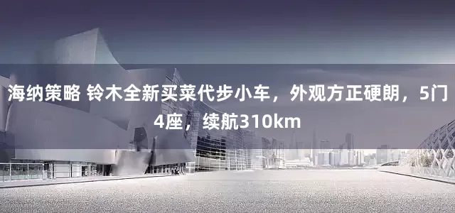 海纳策略 铃木全新买菜代步小车，外观方正硬朗，5门4座，续航310km